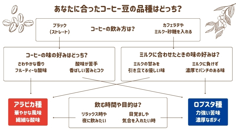 コーヒー豆 品種 チャート